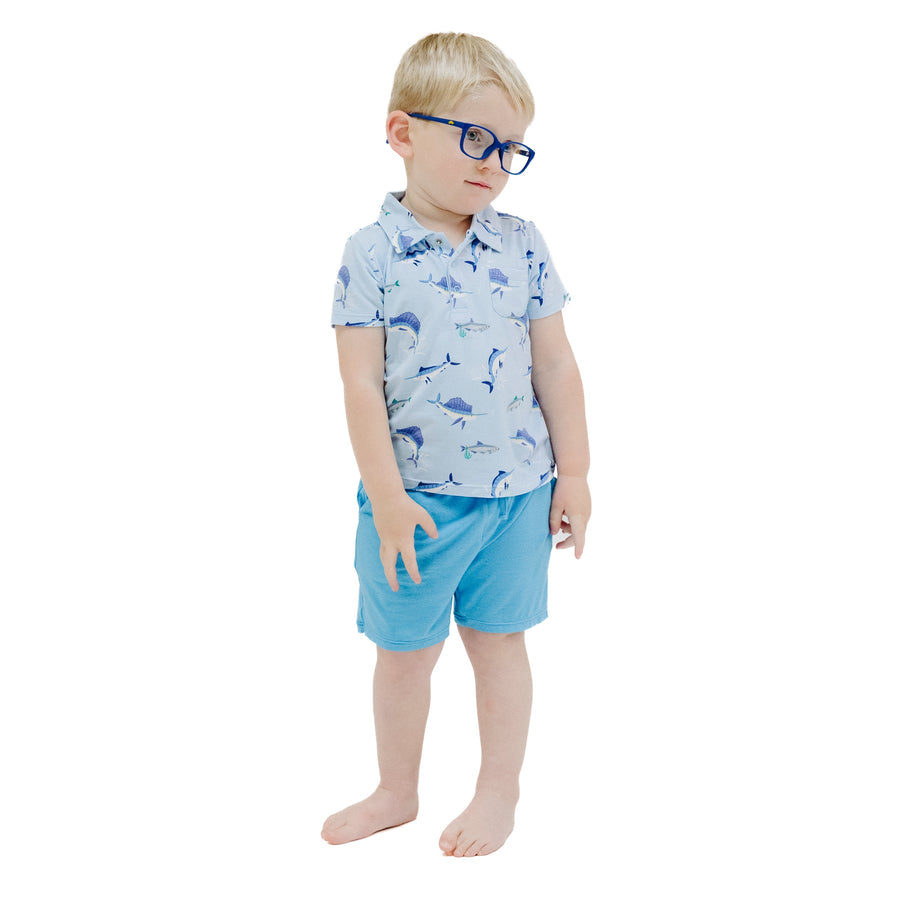 Polo Shirt and Casual Short Set - Deep Sea Fishing