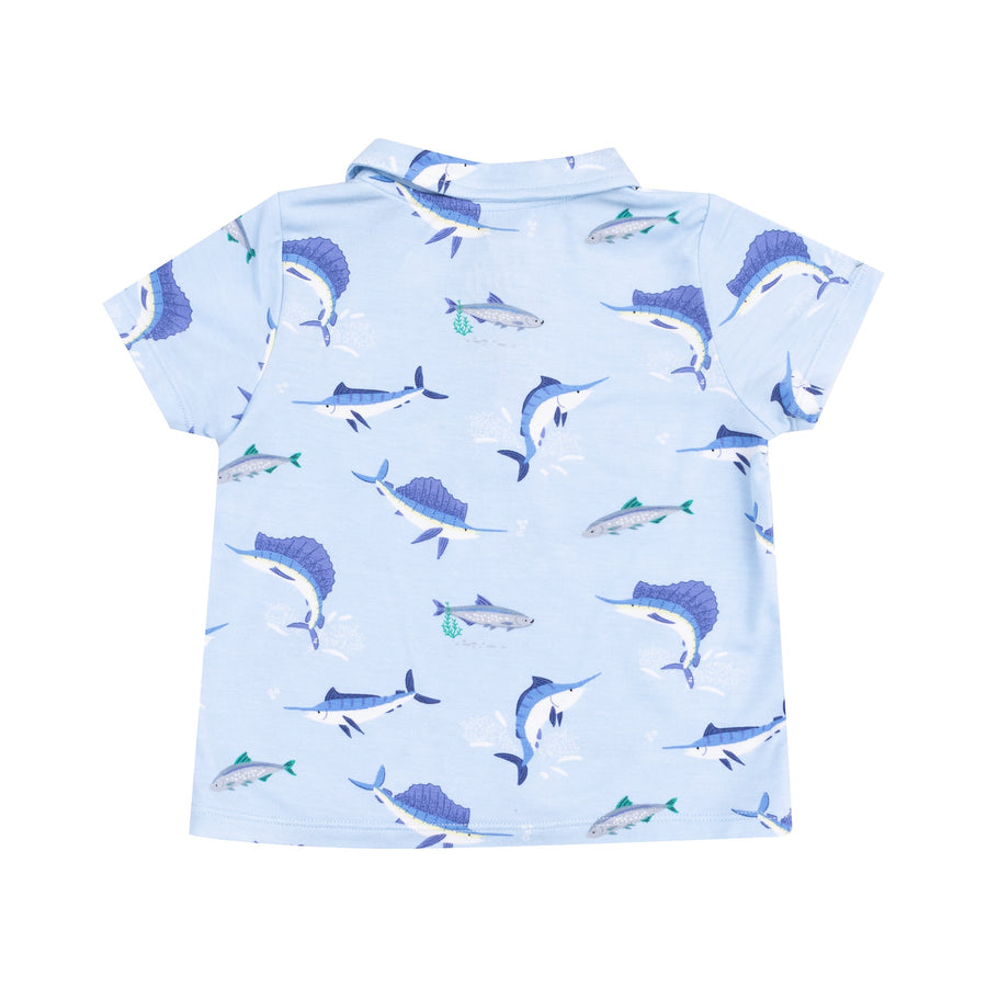 Polo Shirt and Casual Short Set - Deep Sea Fishing