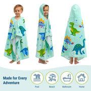Dinosaur Land Hooded Beach Towel