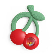 Bitzy Shake Silicone Teether with Rattle - Cherries