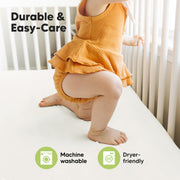 2 Pack Isla Fitted Crib Sheet - Soft White