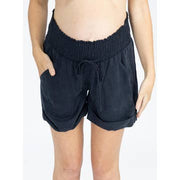 Maternity Tencel Summer Shorts - Navy