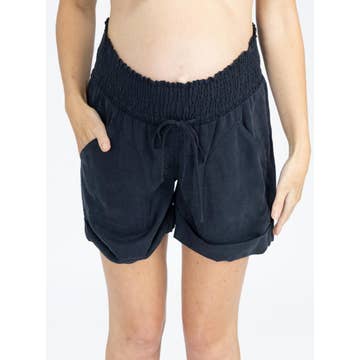 Maternity Tencel Summer Shorts - Navy