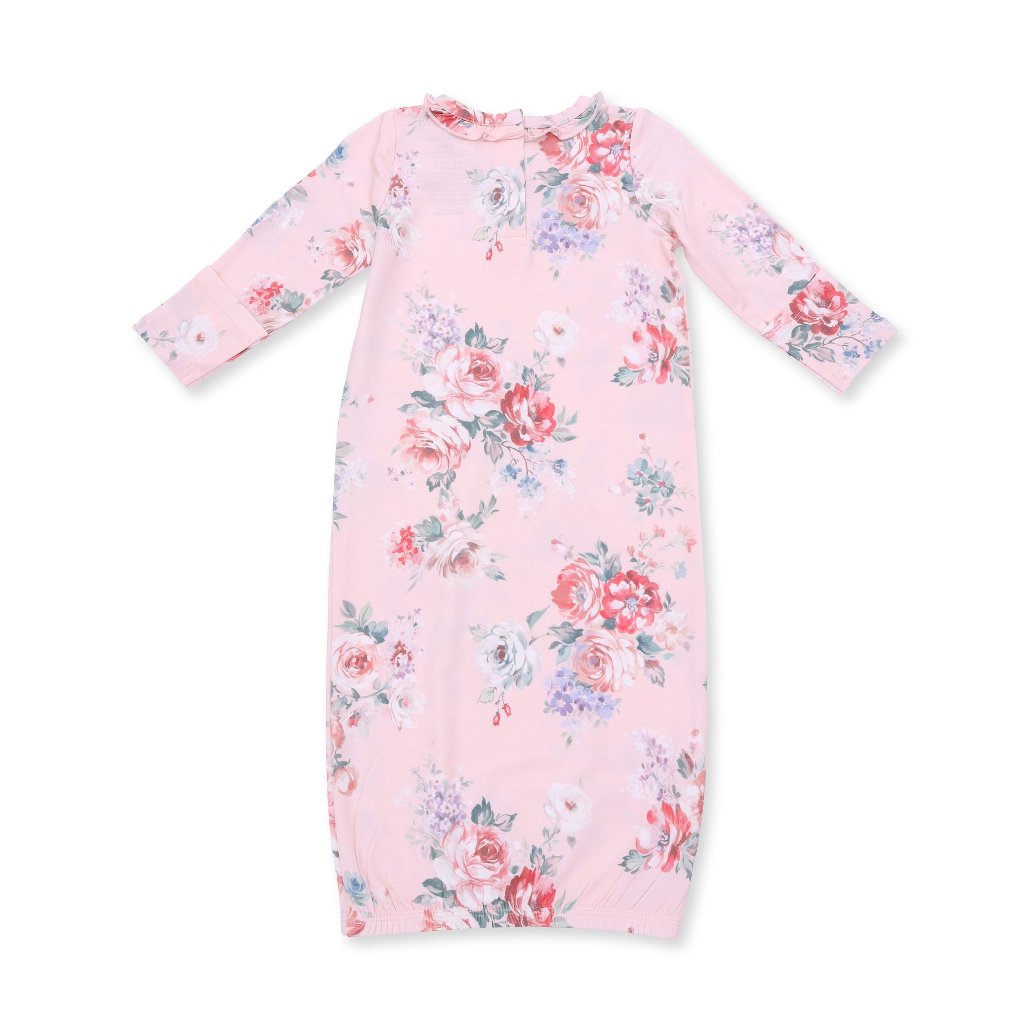 Kimono Gown and Knot Headband - Painterly Rose Bouquets