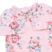 Kimono Gown and Knot Headband - Painterly Rose Bouquets