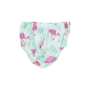 Tie Strap Smocked Sundress and Diaper Cover - Flamingos