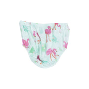Tie Strap Smocked Sundress and Diaper Cover - Flamingos