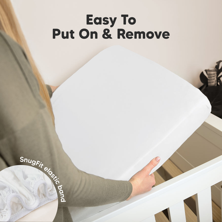 Organic Fitted Crib Sheet Soft White - Set of 2