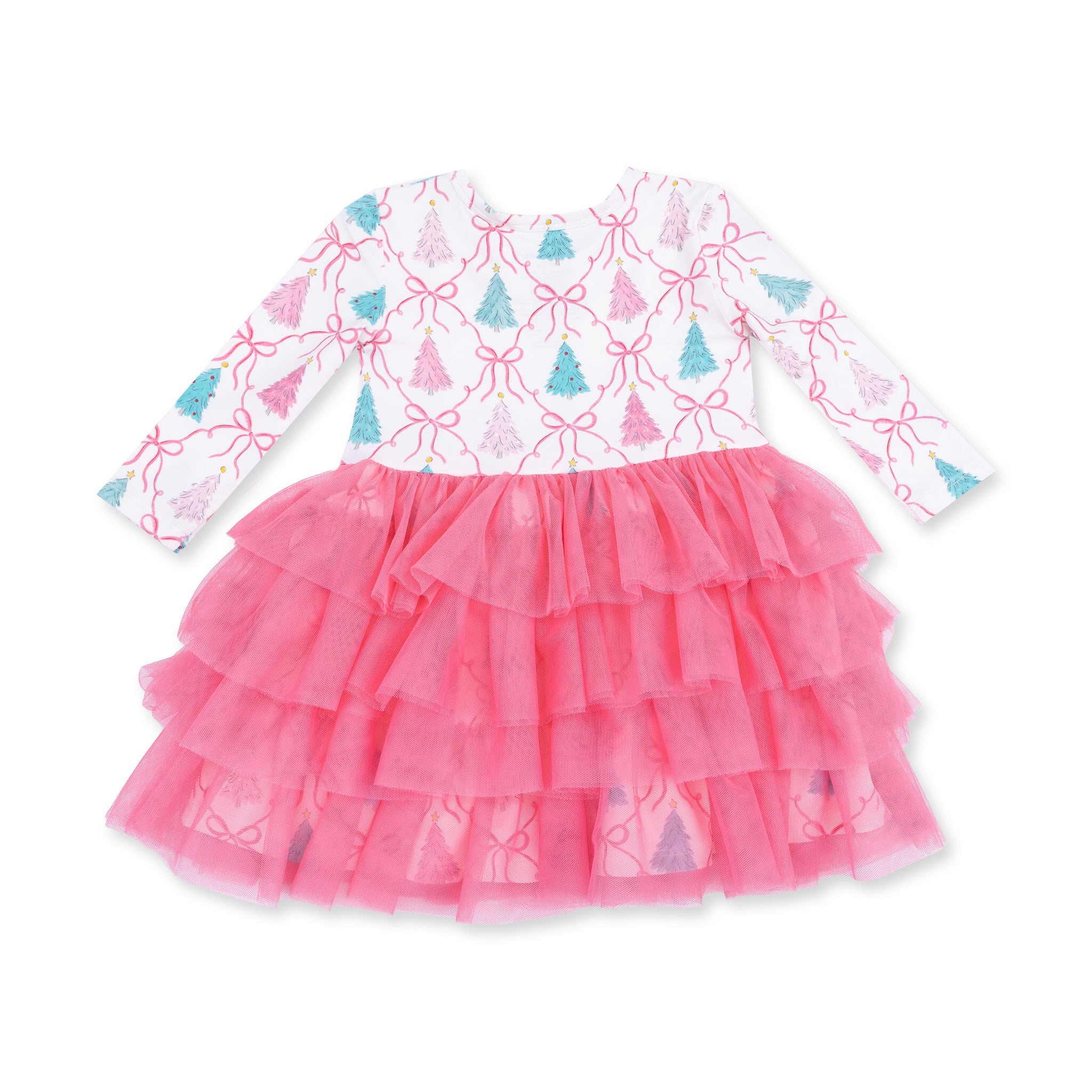 Twirly Long Sleeve Tutu Dress and Cartwheel Short - Bow Trellis Tree