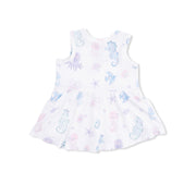 Peplum Tank and Bike Short - Floral Sea Creatures