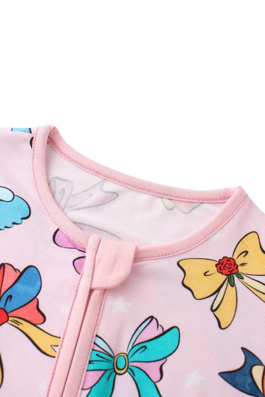 PoshTOT Bow Bamboo Baby Convertible Zippy Romper