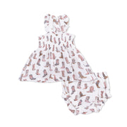 Smocked Top with Bloomer - Cowgirl Boots