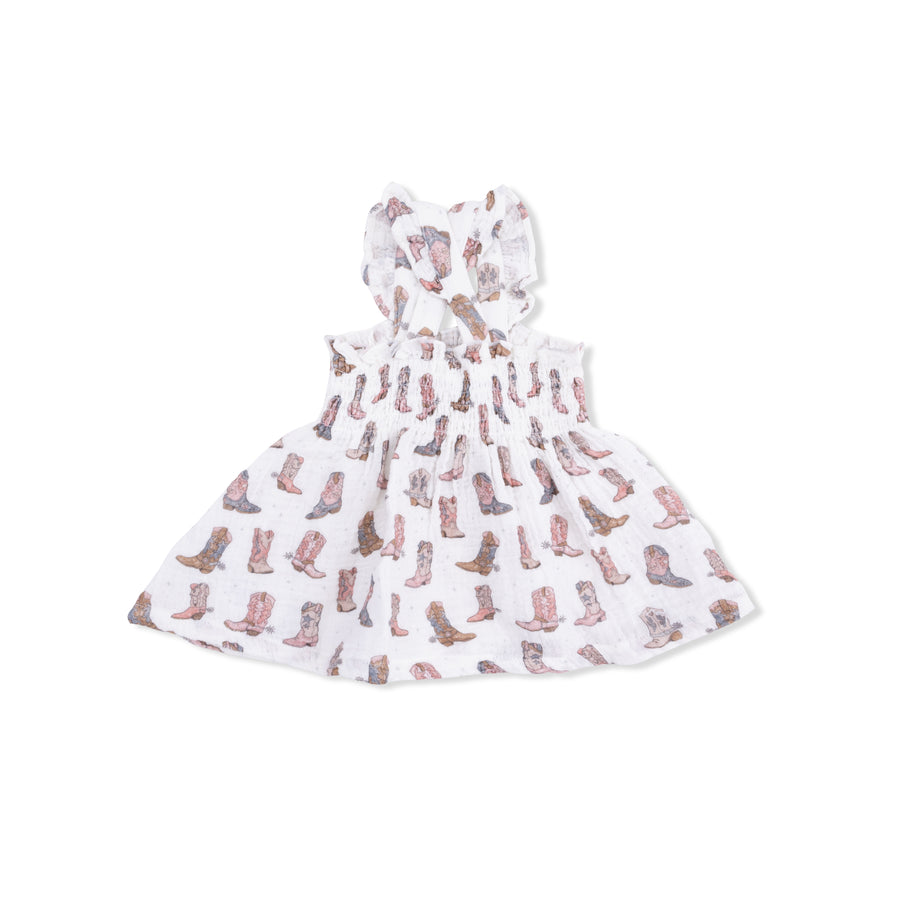 Smocked Top with Bloomer - Cowgirl Boots