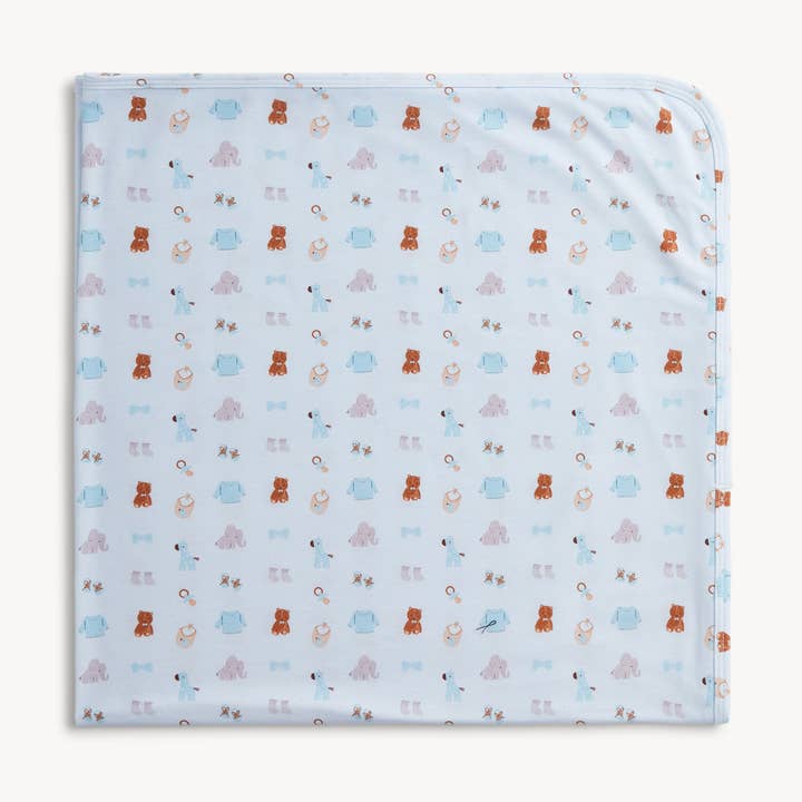 Modal Baby Blanket - Blue Nursery Nostalgia
