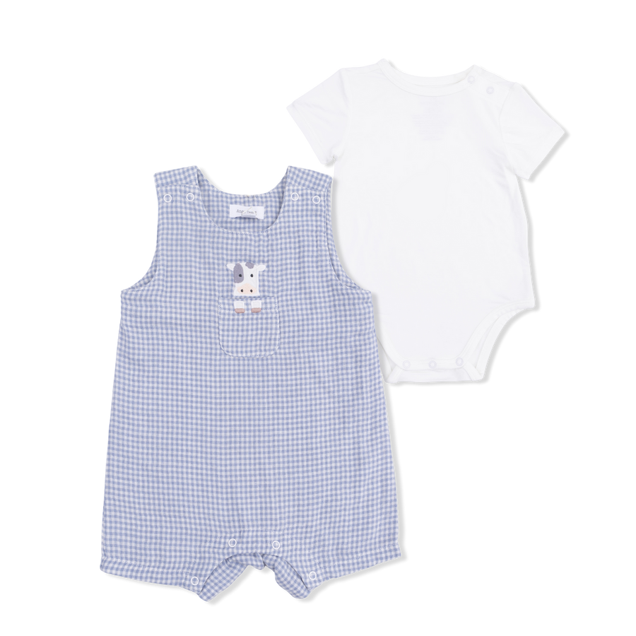 Sleeveless Jon Jon with Bodysuit - Cute Farm Animals