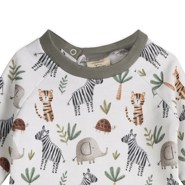 Organic Cotton Savannah Animals Pullover and Pants Set