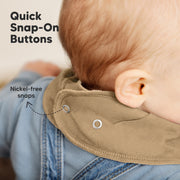 8 Pack Organic Cotton Bandana Bibs - Terracotta