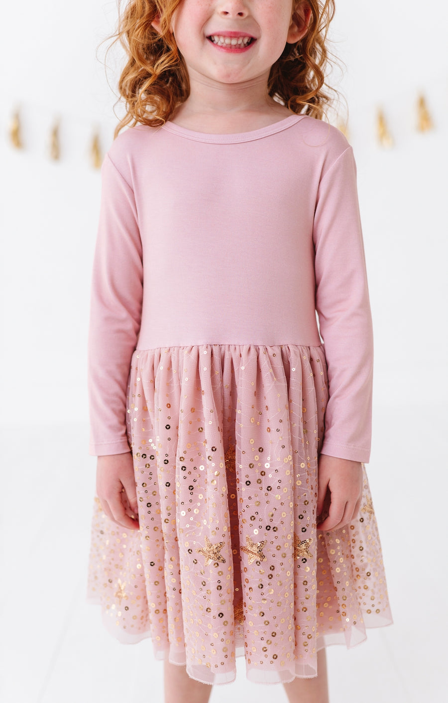 Bamboo + Tulle Holiday Twinkle Star Dress - Stella