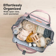 Original Diaper Backpack with Changing Pad - Pink Gray