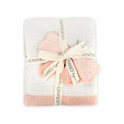 3D Organic Jacquard Knit Baby Blanket - Bloom Butterfly