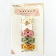 5-Piece Tiny Tuxedo Snap Hair Bows - Various Colors