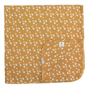 Ribbed Luxury Bamboo Swaddle Blanket - Golden Blooms