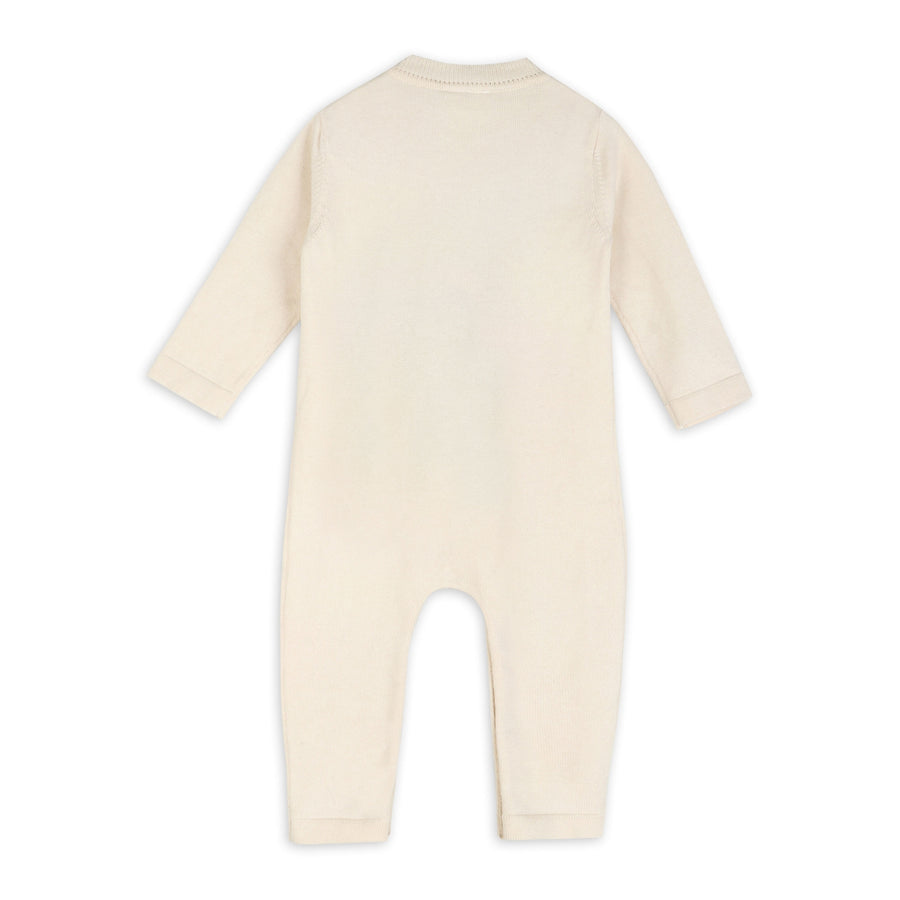 Furry Bear Knit Organic Cotton Jumpsuit