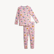 Modal Magnetic Long Sleeve Toddler Pajamas - Cat Litterati