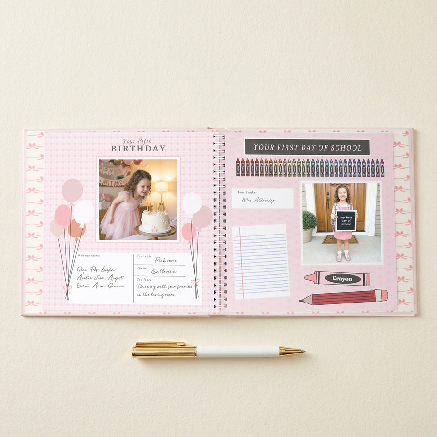 Luxury Memory Book - Bowkissed Blush