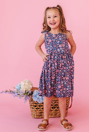 Harper Bow Tie Tank Dress - Mae