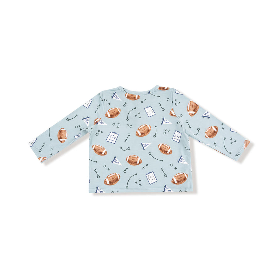 Touchdown Time Long Sleeve Henley - Grey Mist