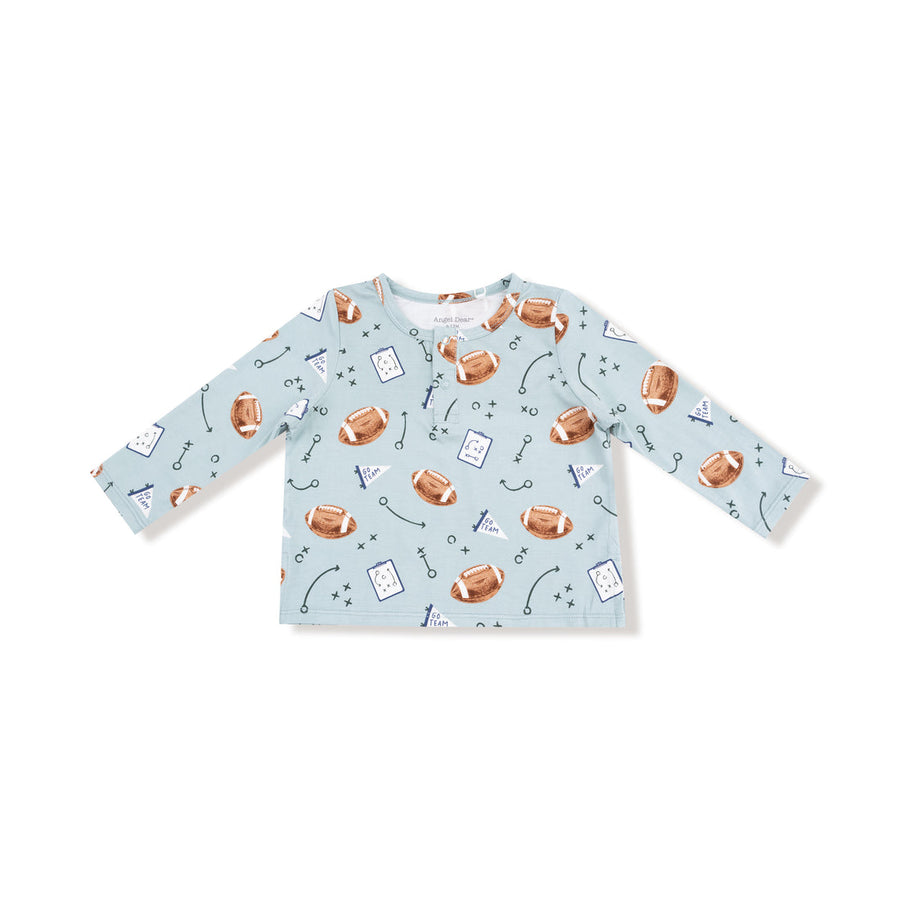 Touchdown Time Long Sleeve Henley - Grey Mist