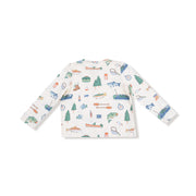 Long Sleeve Henley with Waffle Jogger - Fishing Things