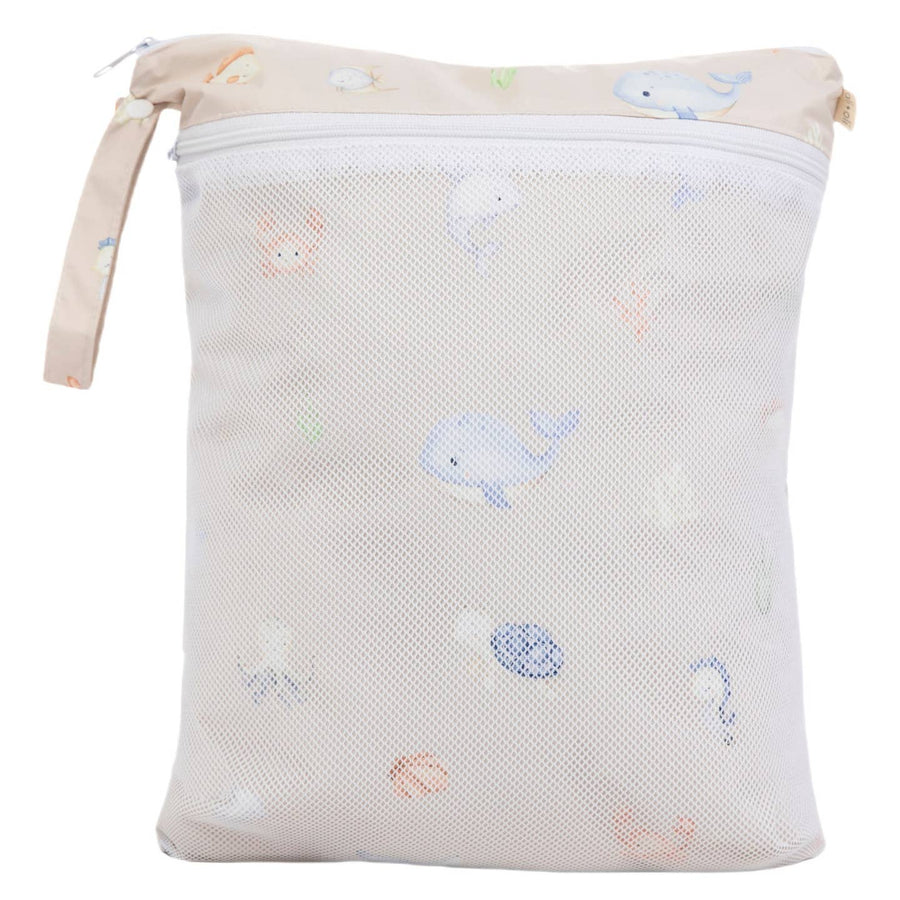 Dual-Compartment Wet/Dry Bag with Mesh Pocket - Various Patterns