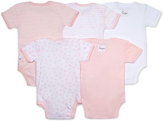 Bee Essentials Short Sleeve Bodysuits Set of 5 - Blossom