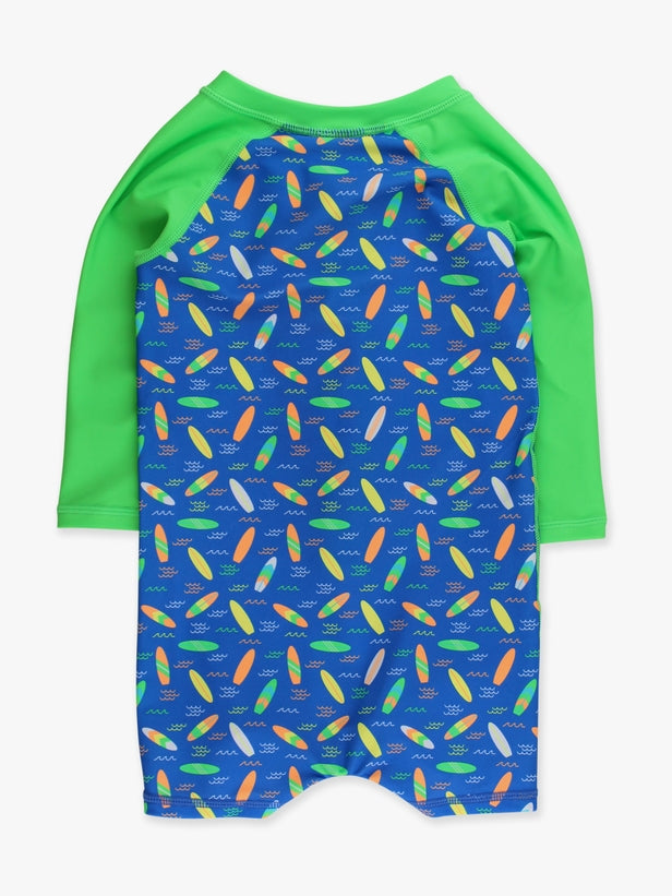 Neon Surfs Up Surfboard Long Sleeve Sunsuit