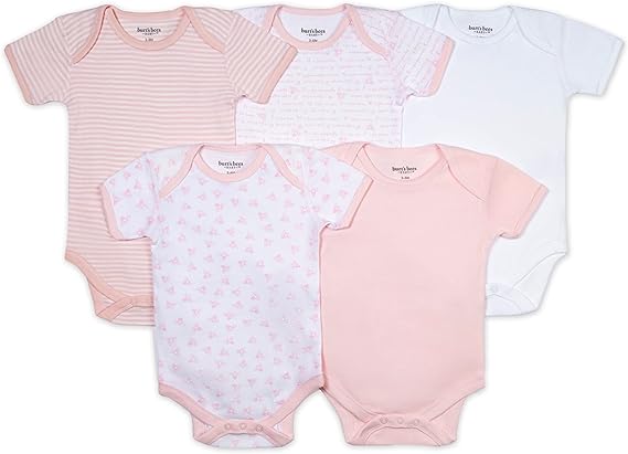 Bee Essentials Short Sleeve Bodysuits Set of 5 - Blossom