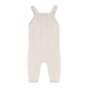 Bear Fair Isle Knit Baby Overall & Bodysuit Set - Stone