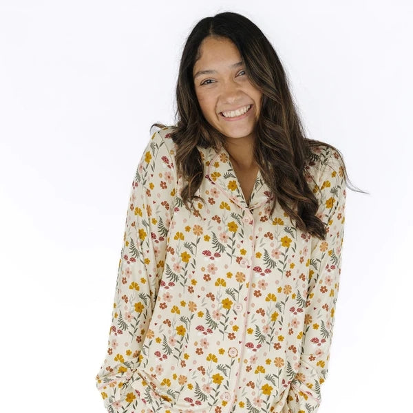 Women's Bamboo Long Sleeve Pajama Set - Toadstool Garden