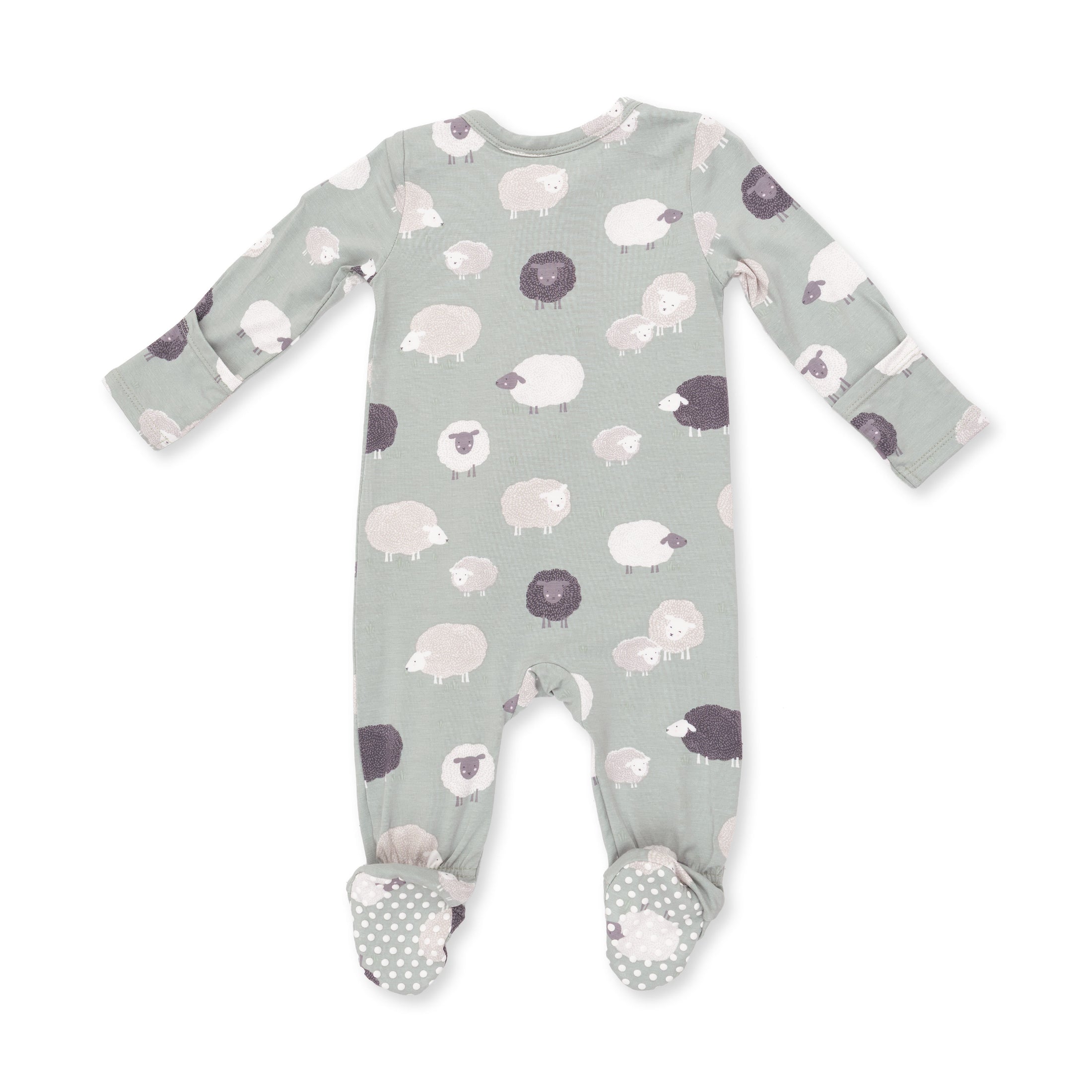 Bamboo Zipper Romper - Black Sheep