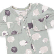 Bamboo Zipper Romper - Black Sheep