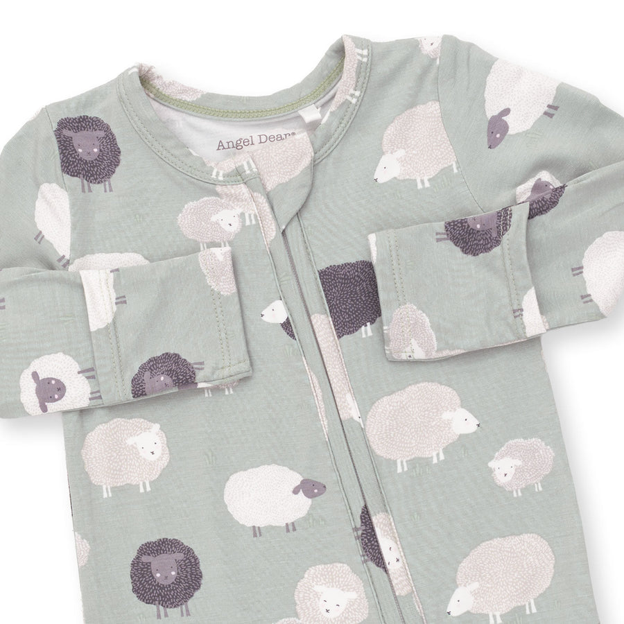 Bamboo Zipper Romper - Black Sheep