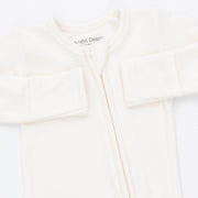 Bamboo Zipper Footie - Solid Snow White