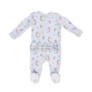 Bamboo Ruffle Back Zipper Footie - Country Stitch Floral