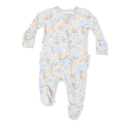 Bamboo Ruffle Back Zipper Footie - Georgia Floral