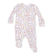 Bamboo Ruffle Back Zipper Footie - Sarah Floral