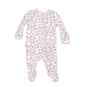 Bamboo Ruffle Back Zipper Footie - Sarah Floral