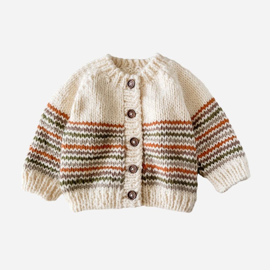 Stripe Knit Cardigan - Woodland