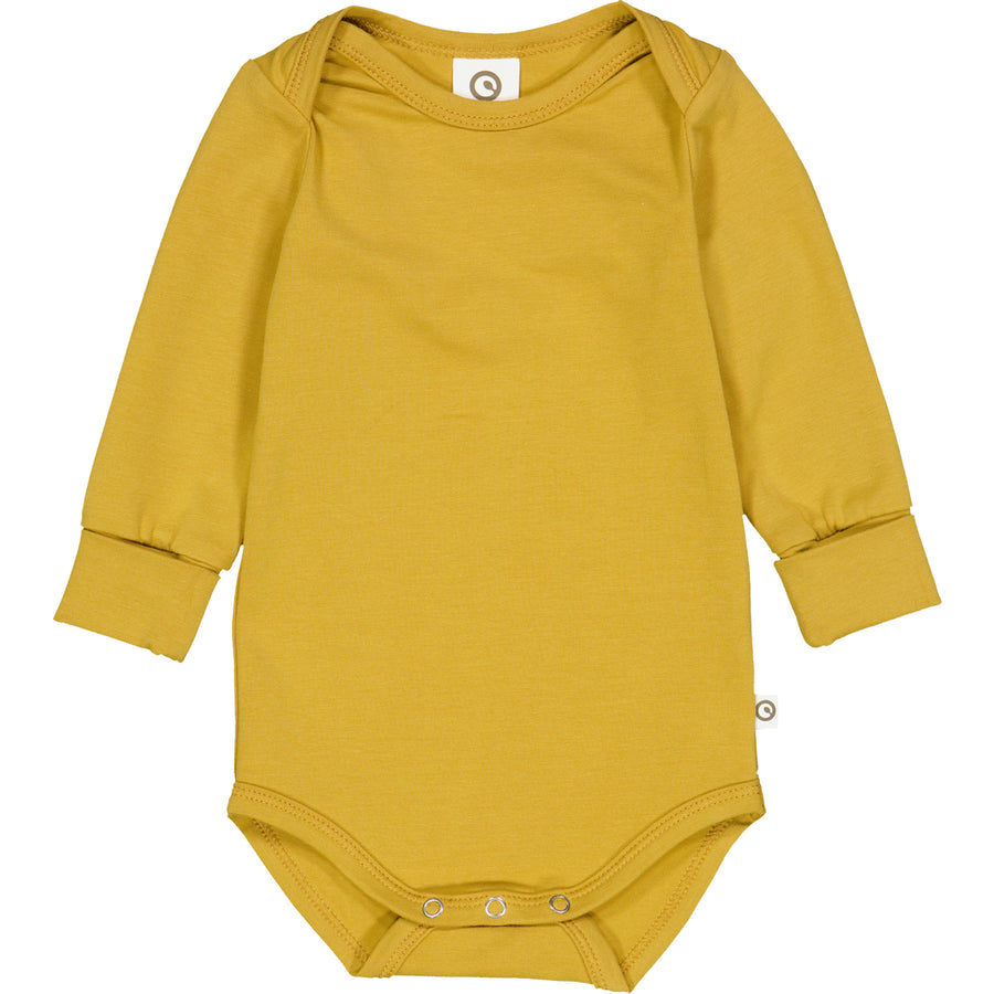 Cozy Me Long Sleeve Bodysuit - Mustard