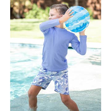 Long Sleeve Rash Guard - Periwinkle